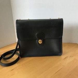 Coach Retro Leather Willis Bag, Black